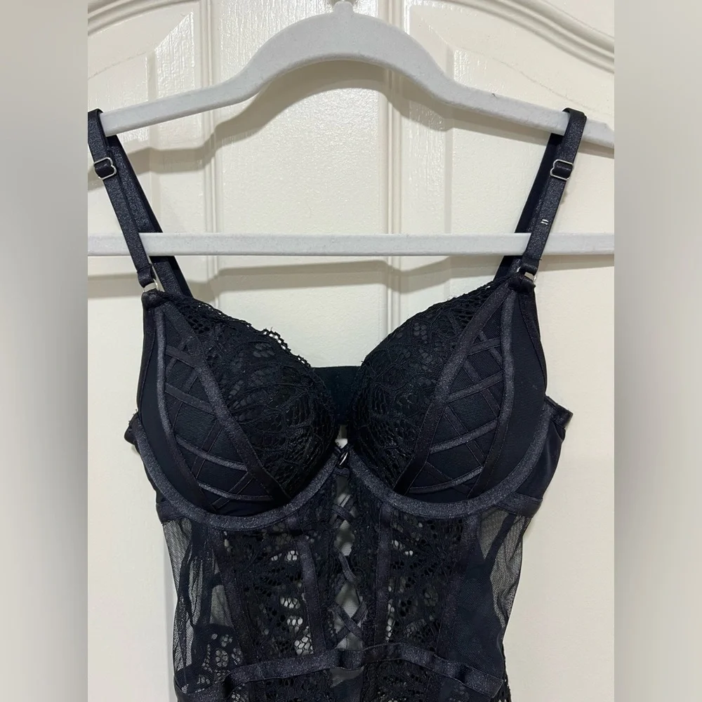 Lace Push-Up Teddy Bodysuit Lingerie NWOT - Picture 2 of 6